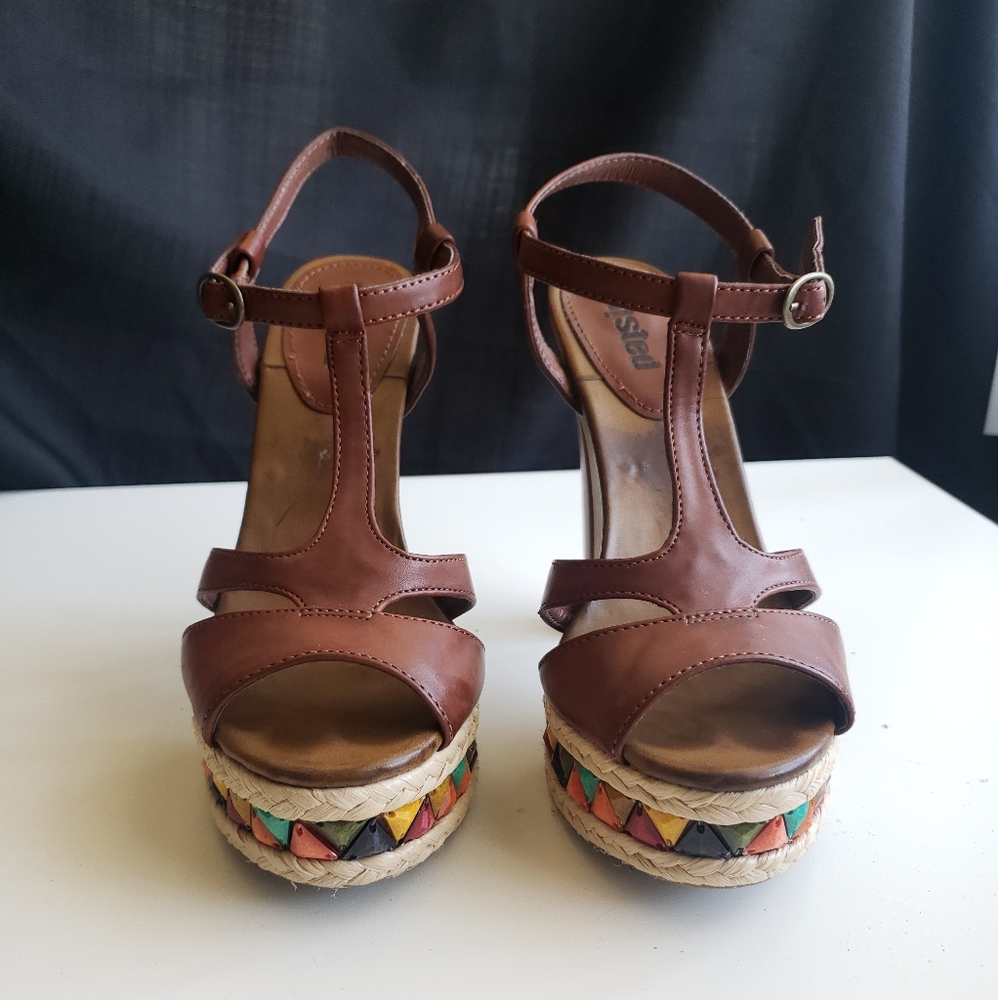 Size 7 Unlimited Colorful Platform Heels